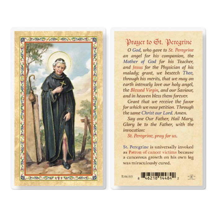 PRAYER TO ST PEREGRINE HOLY CARD