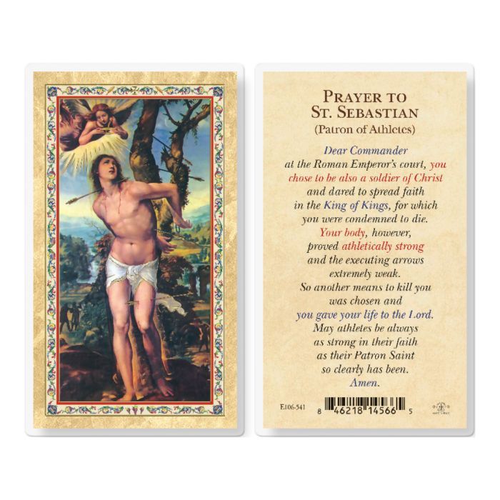 PRAYER TO ST SEBASTIAN - ATHLETES HOLY CARD