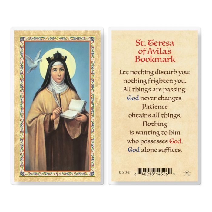 ST TERESA OF AVILA HOLY CARD