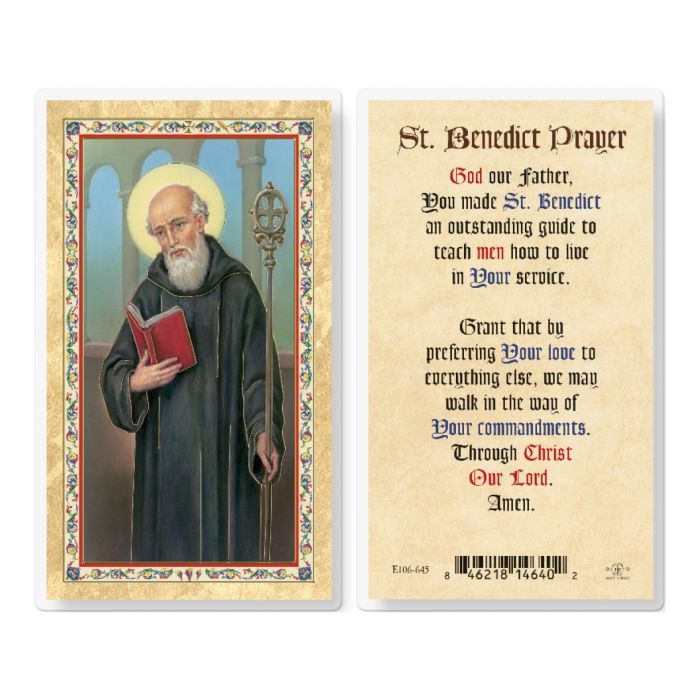 ST BENEDICT PRAYER HOLY CARD