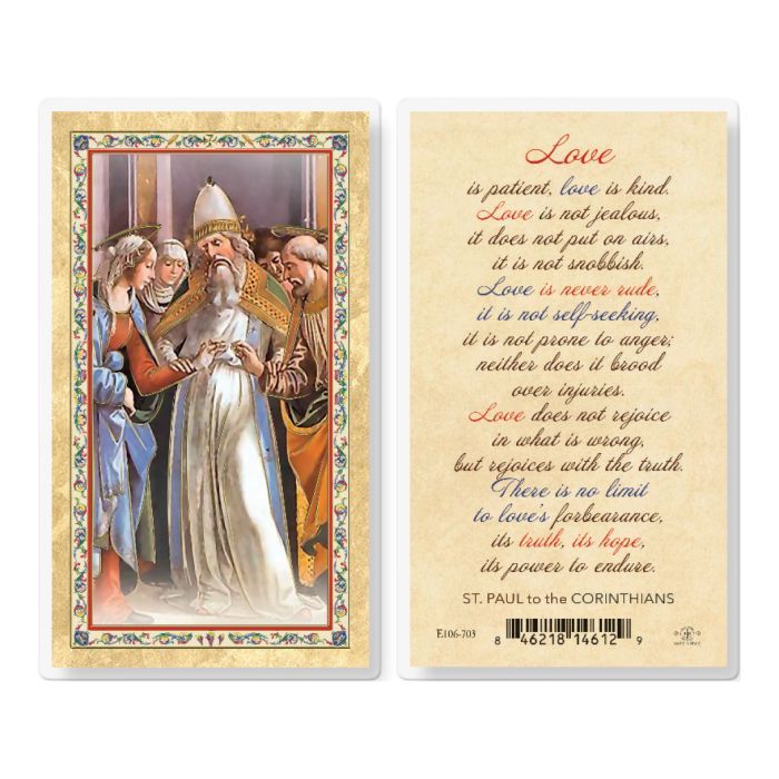 LOVE IS PATIENT - ST PAUL HOLY CARD