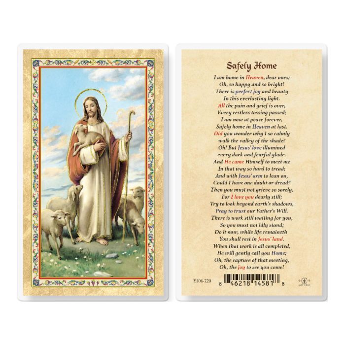 SAFELY HOME HOLY CARD