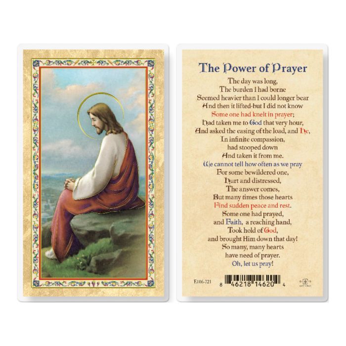 POWER OF PRAYER HOLY CARD