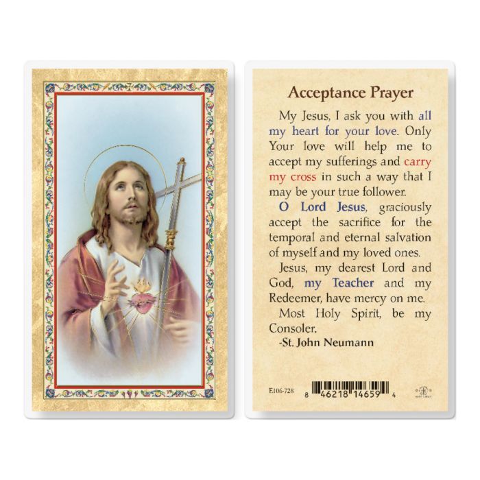 ACCEPTANCE PRAYER HOLY CARD