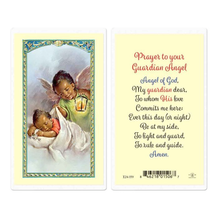 PRAYER TO YOUR GUARDIAN ANGEL - ANGEL OF GOD HOLY CARD