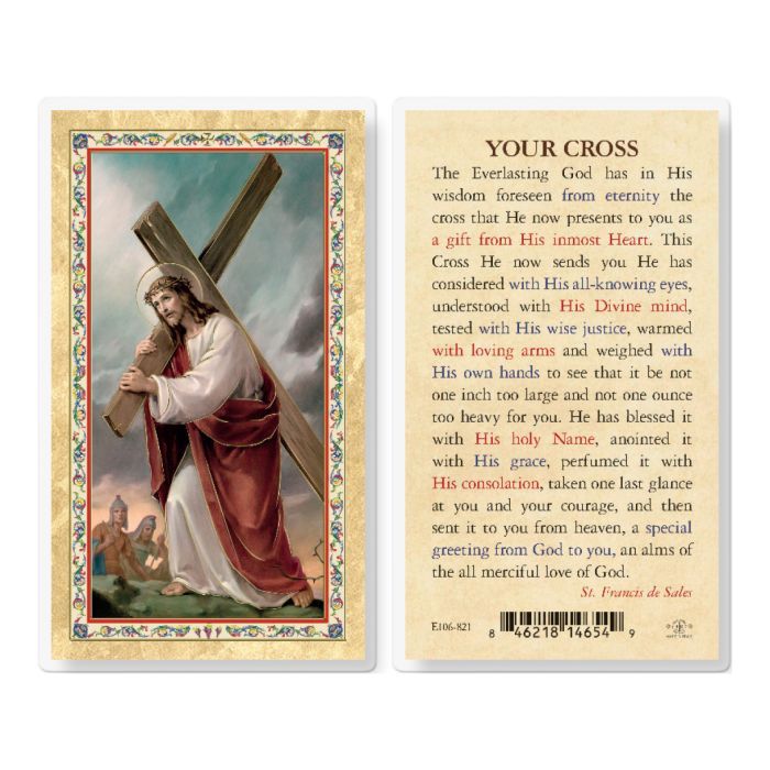 YOUR CROSS - CHRIST WITH CROSS HOLY CARD