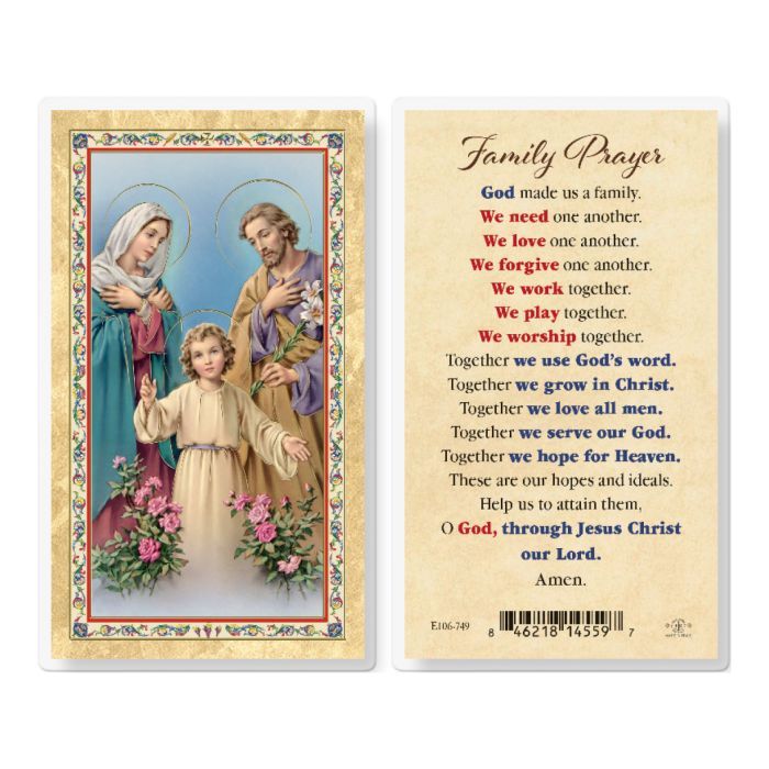 GOD MADE US A FAMILY HOLY CARD