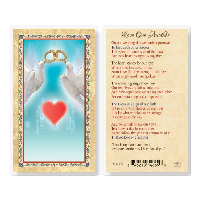 LOVE ONE ANOTHER - MARRIAGE HOLY CARD
