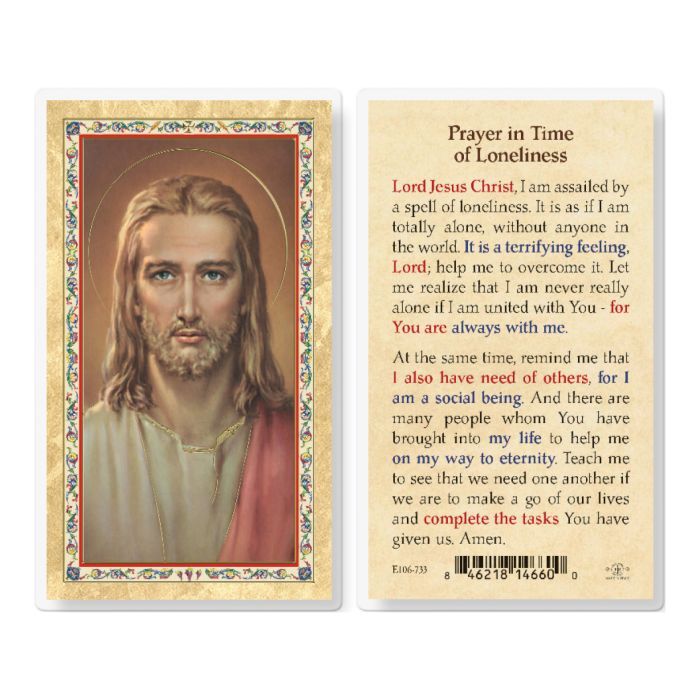 PRAYER IN TIME OF LONELINESS HOLY CARD
