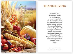 THANKSGIVING PRAYER CARD PSALM 67