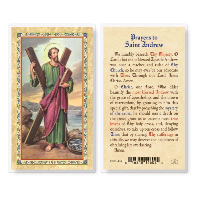 PRAYERS TO SAINT ANDREW HOLY CARD