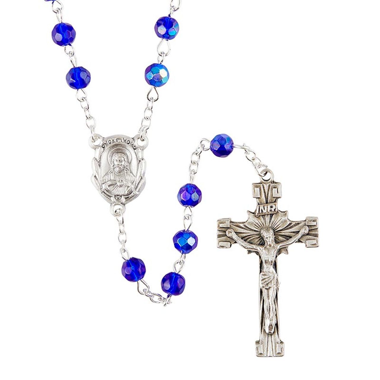 PRAGUE ROSARY - SAPPHIRE 20&quot;L