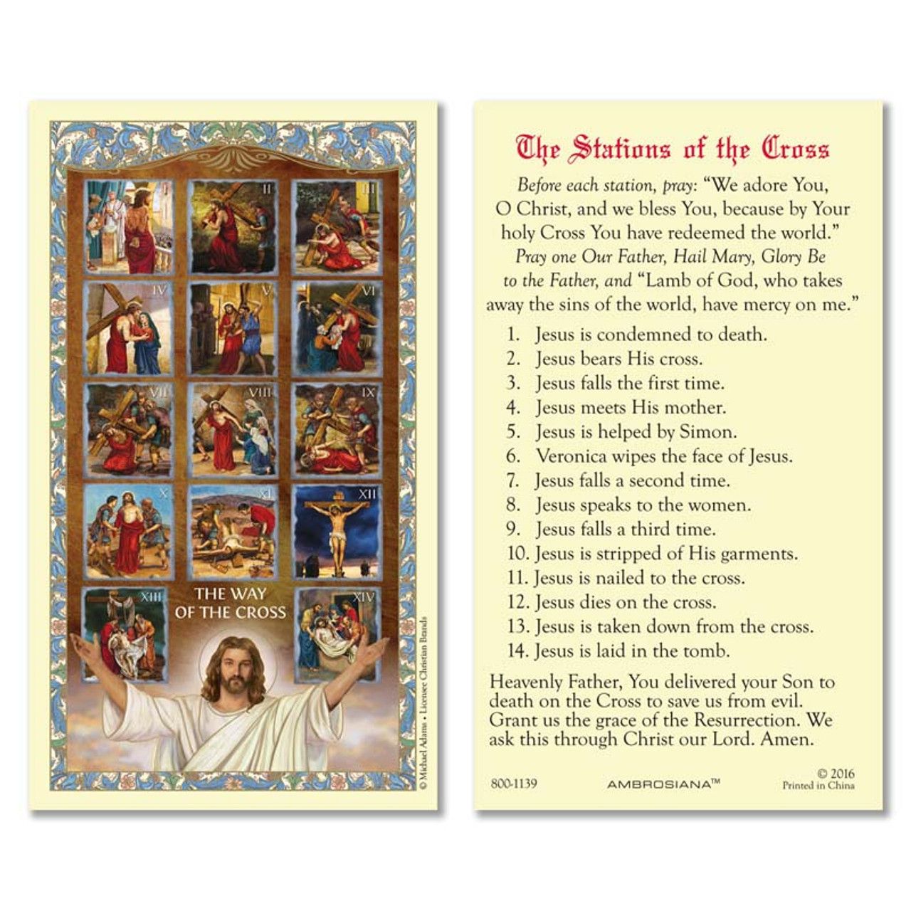 STATIONS OF THE CROSS HOLY CARDS