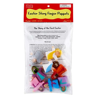 EASTER STORY FINGER PUPPETS - 2&quot;H SILICONE