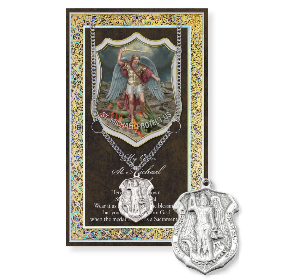 MICHAEL POLICE SHIELD MEDAL PWT INFO CARD - 24"
