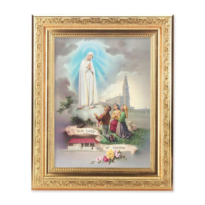 OL OF FATIMA FRAME GLD ORNATE - 8 1/2 X 10 1/4&quot;