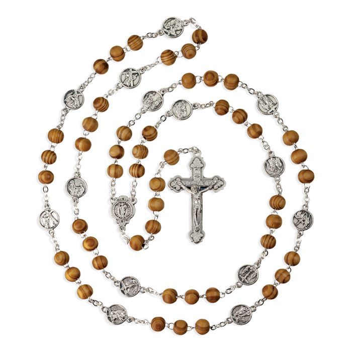 VIA CRUCIS ROSARY WOOD/BEAD