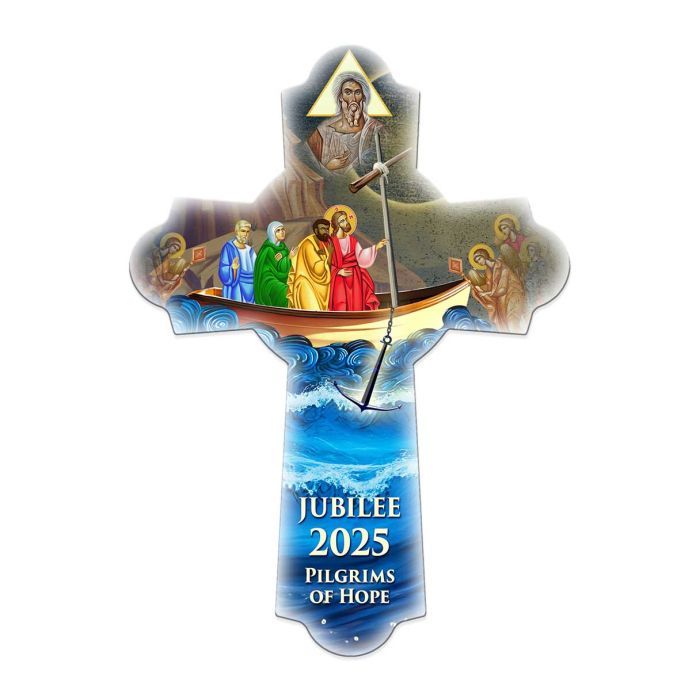 PILGRIMS OF HOPE WOODEN CROSS - JUBILEE 2025 - 6&quot;
