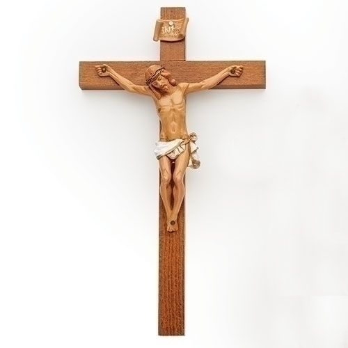 WOODTONE CRUCIFIX FONTANINI - 12&quot;H