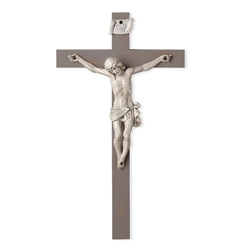 CRUCIFIX CARRARA CORPUS - 12"H