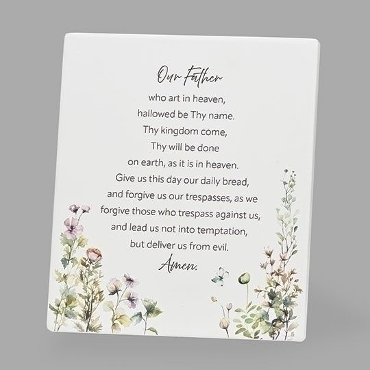 OUR FATHER PRAYER WALL PLAQUE - 5.5&quot;H