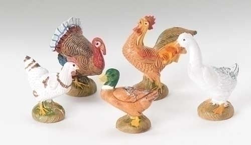 NATIVITY FIGURES - BIRDS BETHLEHEM - 5PC - 5"H - NC