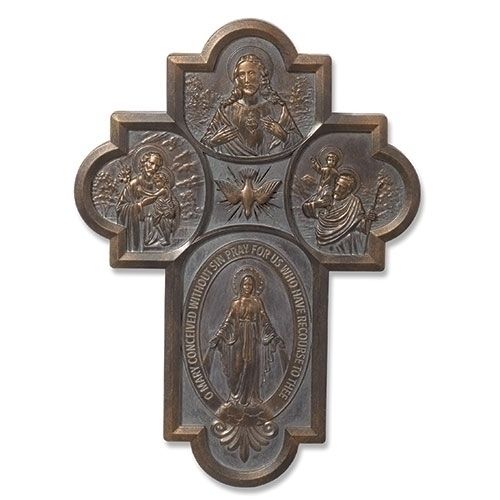 WALL CROSS MEDAL 4  WAY - 8.5"H