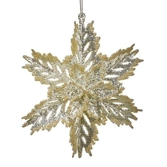 STARBURST GLITTER ORNAMENT - 6"H