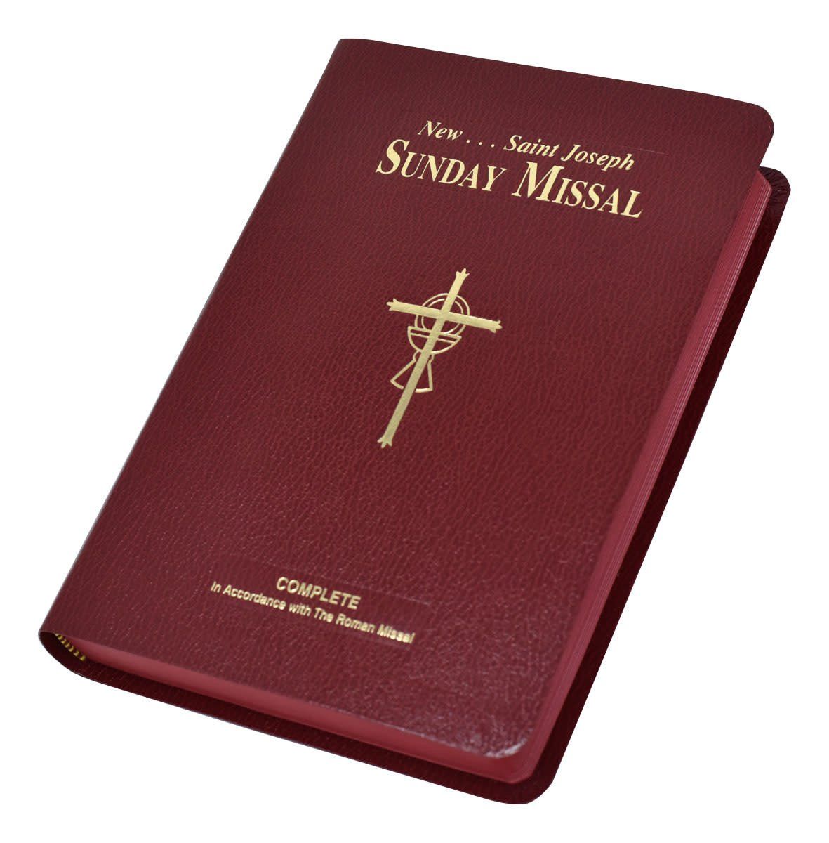 ST JOSEPH NEW SUNDAY MISSAL LRG TYPE  RED
