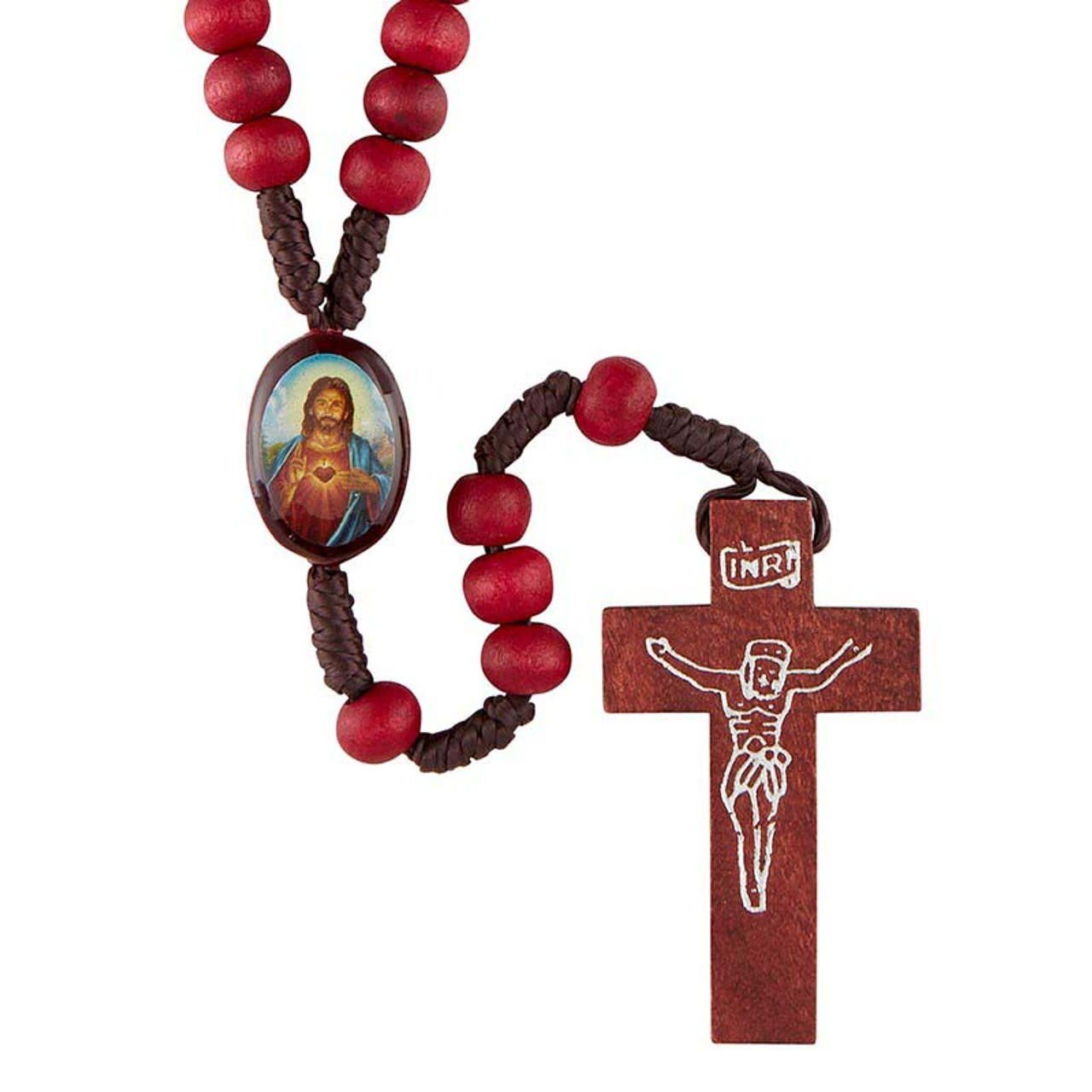 SACRED HEART ROSARY - 13" L