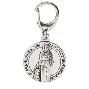 FRANCIS PET MEDAL - KEY CHAIN - 2.5"H