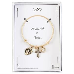 CONFIRMATION GLD BRACELET - 2.25"D