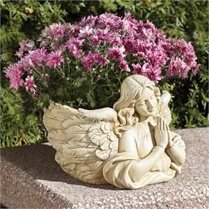 ANGEL WING PLANTER GARDEN - 6.5"H - NC