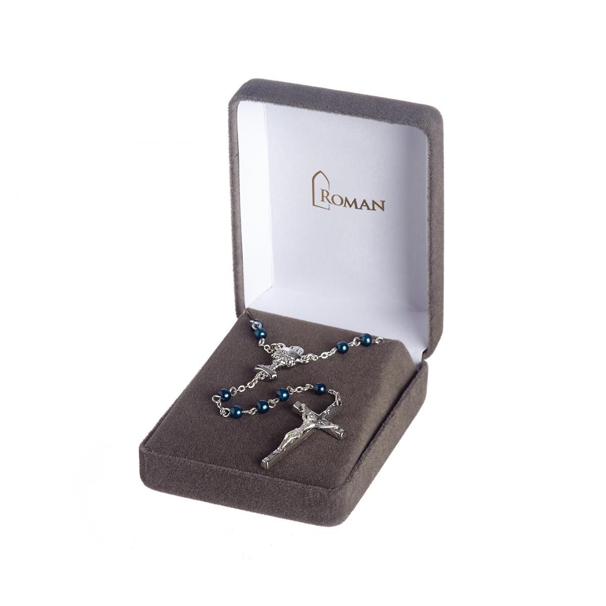 COMMUNION BEADS ROSARY BLU - 15"L - NC
