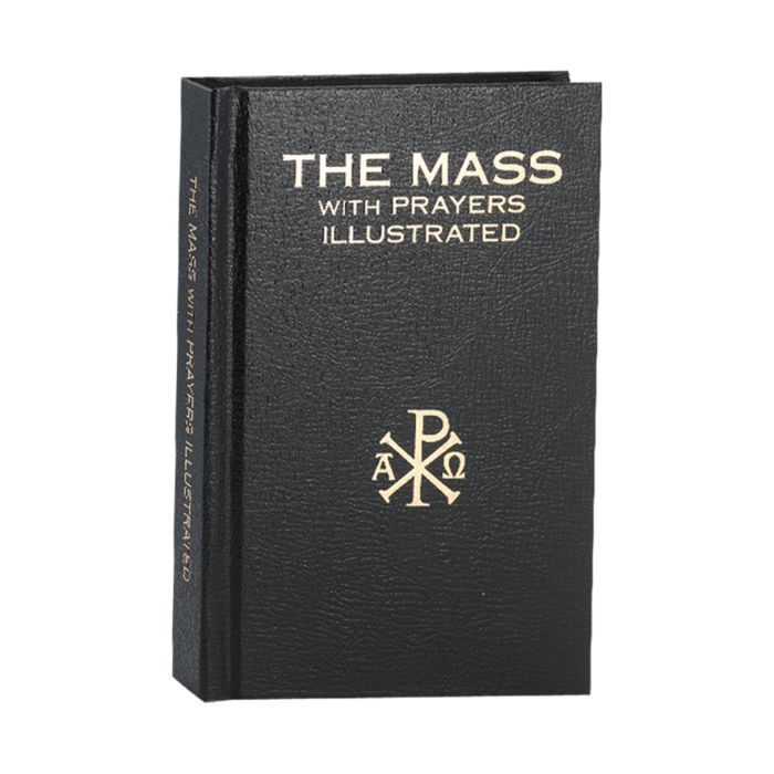 THE MASS W PRAYERS - BLK BOOK - 4" X 6" - NC
