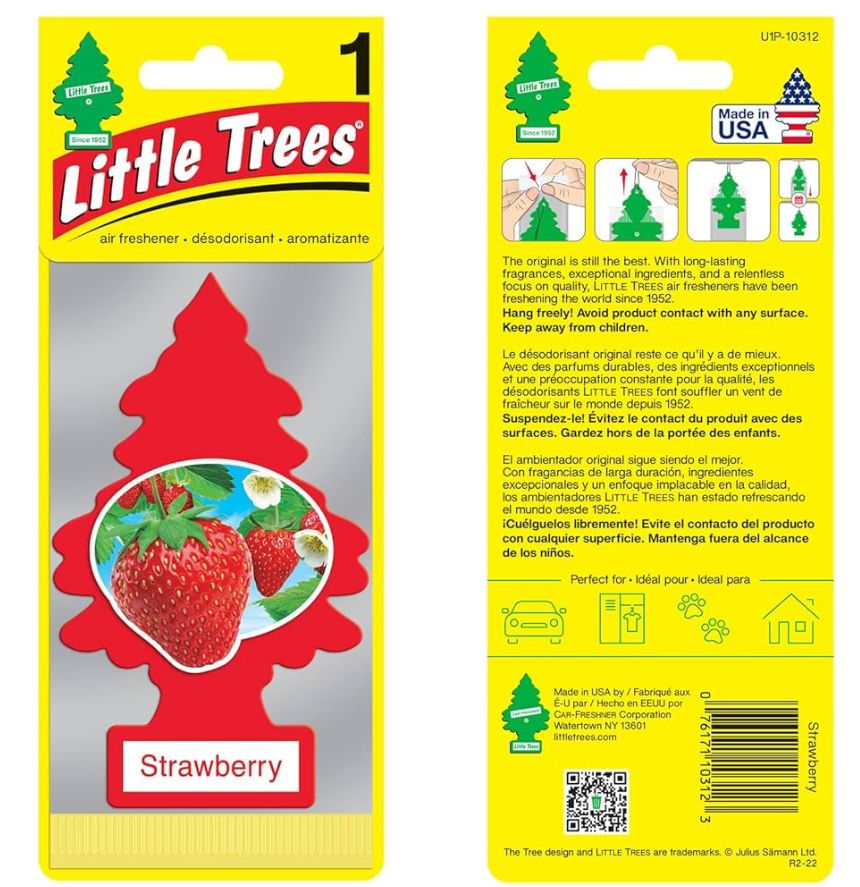 LITTLE TREES Car Air Freshener 6-Pack (strawberry)