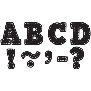 Black Stitch Bold Block 3&quot; Magnetic Letters
