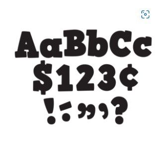 Black Bold Block 4&quot; Letters Combo Pack