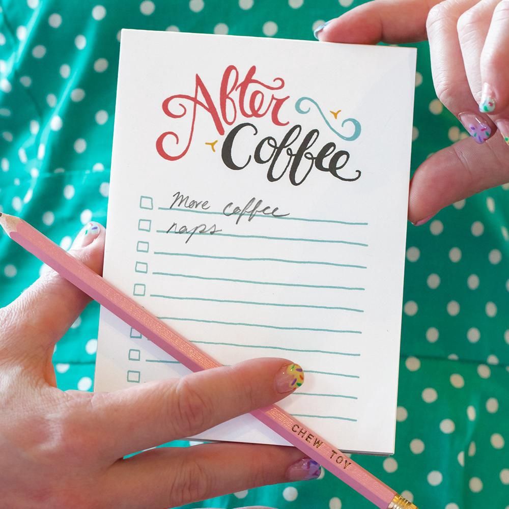 After Coffee To-Do List Notepad