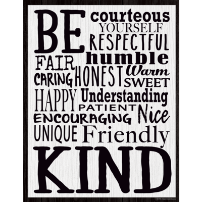 Be Kind Chart Modern Farmhouse Chart