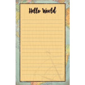 Travel the Map Notepad