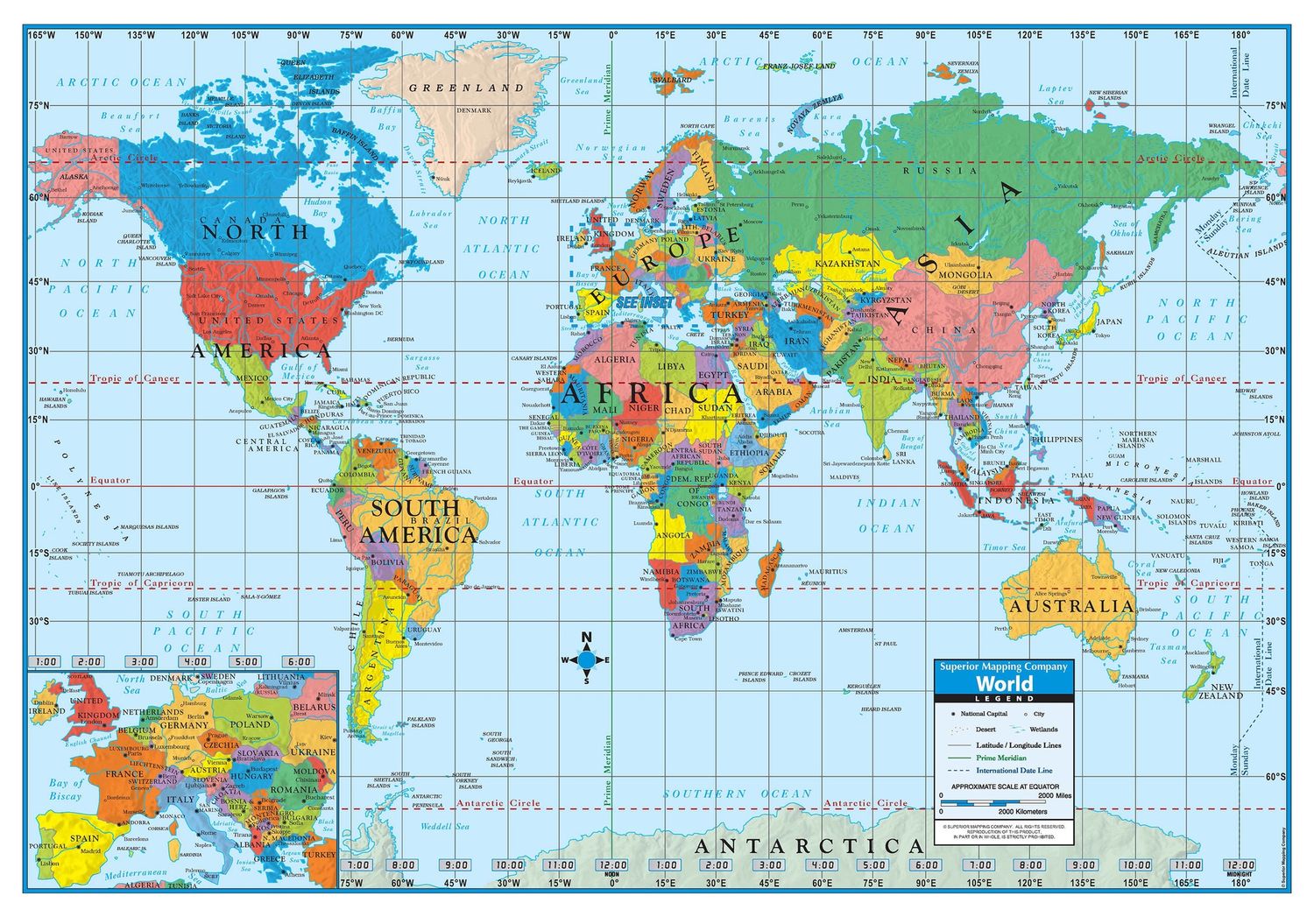 World Folded Reference Poster