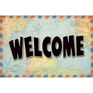 Travel the Map Welcome Post Cards