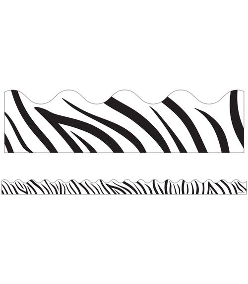 Zebra Print Scalloped Border Trim