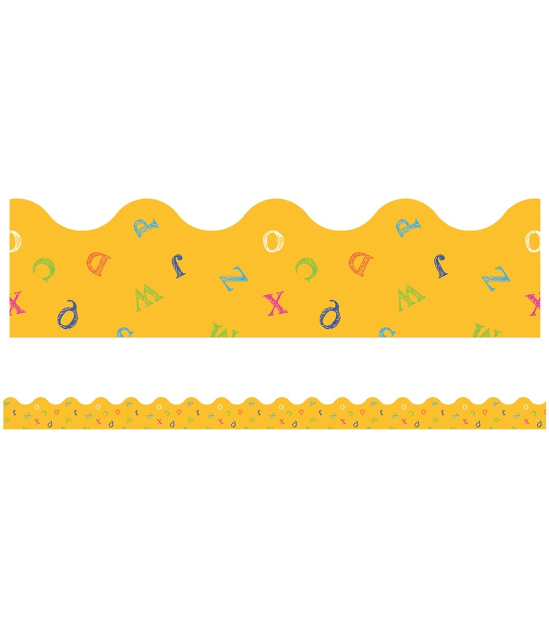 Alphabet Soup Scalloped Border Trim