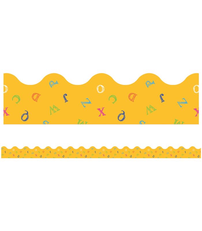 Alphabet Soup Scalloped Border Trim