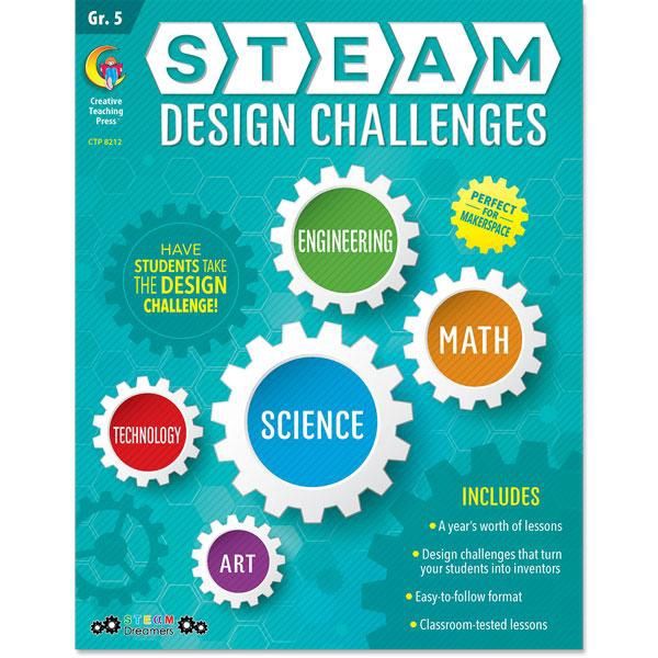 8212 STEAM Design Challenges Resource Book, Gr. 5