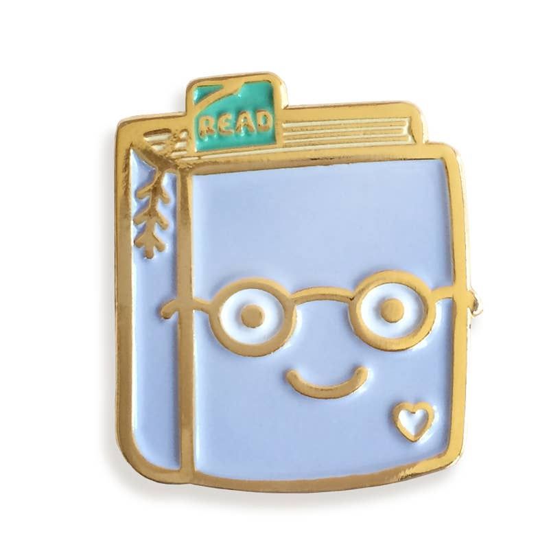 Book Lover Enamel Pin 1&quot;x1&quot;
