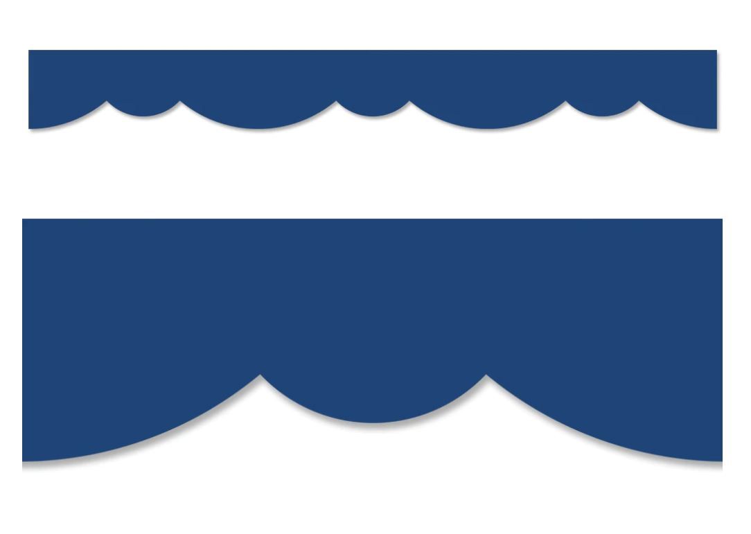 Blue Stylish Scallops EZ Border