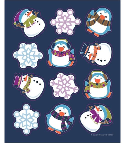 Winter Fun Shape Stickers